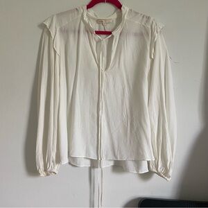 Maje long sleeve white blouse.